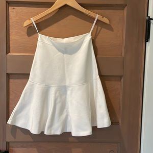 Crisp White BCBG MAXAZRIA stretch A-Line skirt